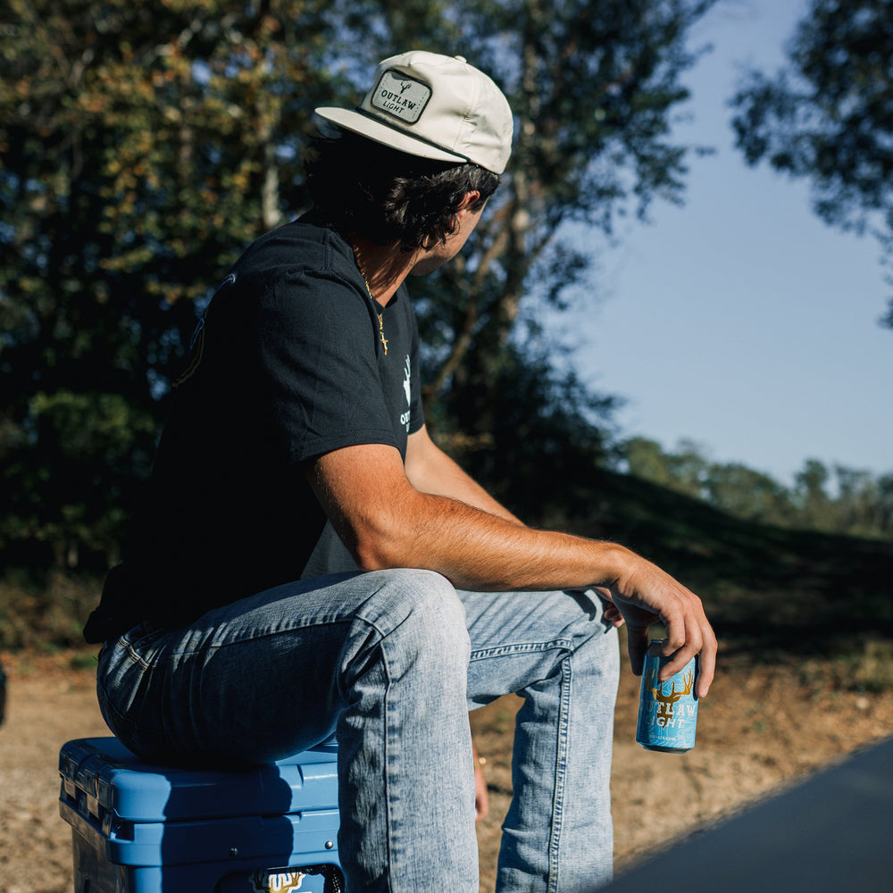 Outlaw Light Patch Rope Hat: Birch/Black