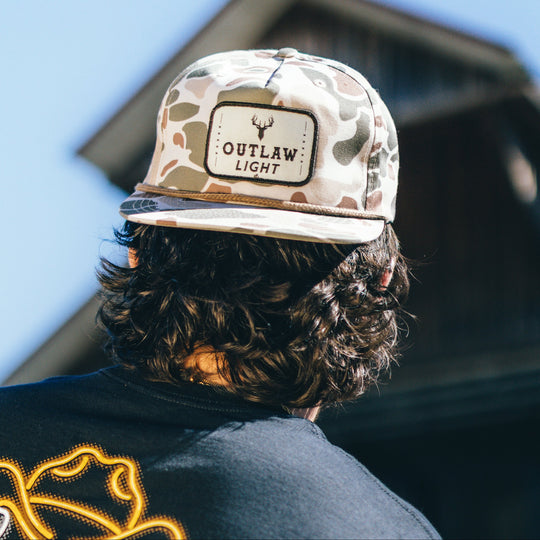 Outlaw Light Patch Rope Hat: Harvest Duck Camo