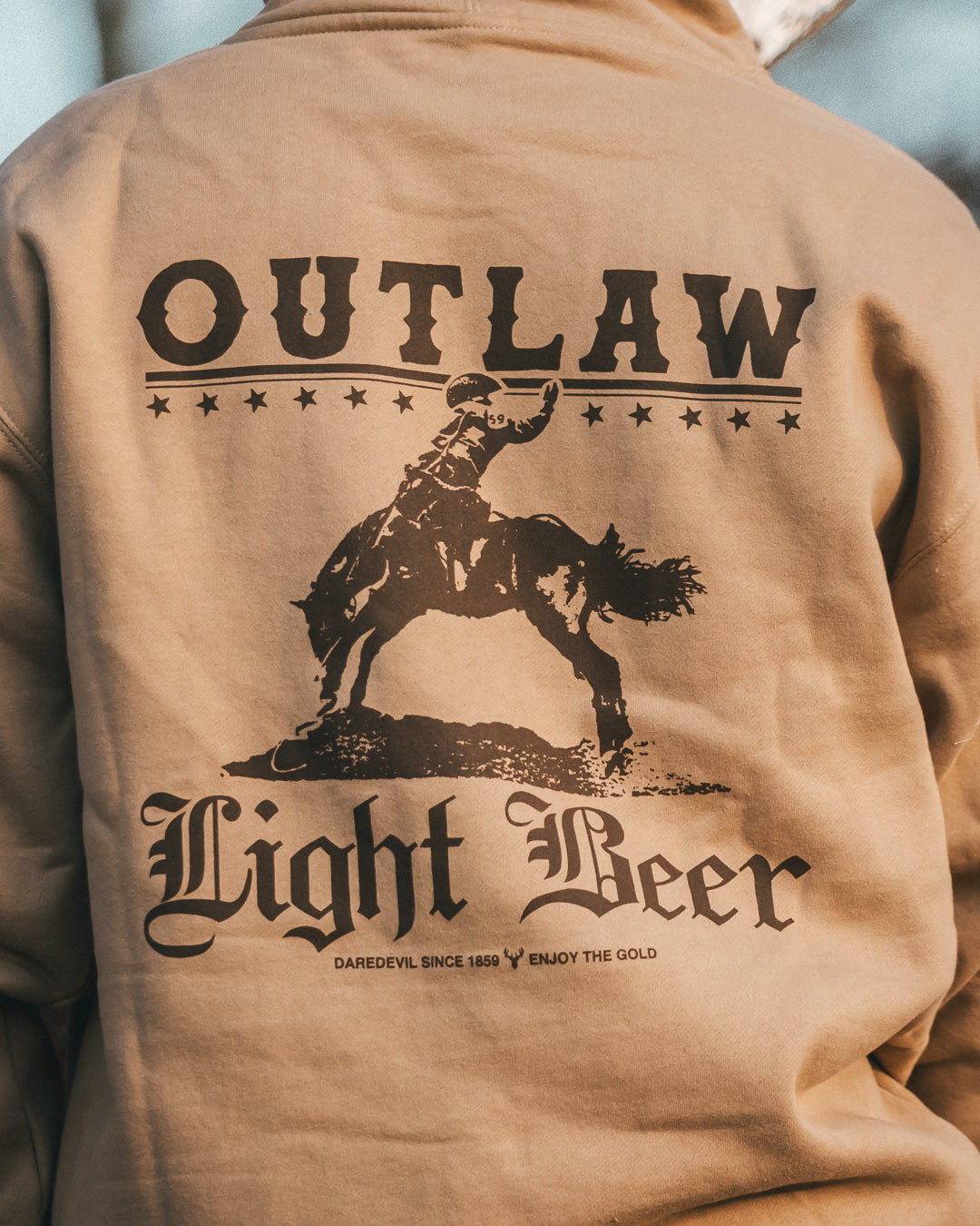 Buckin' Outlaws Hoodie - Sandstone