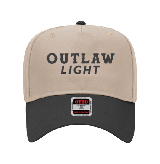 Outlaw Light 5 Panel Hat: Black/Khaki