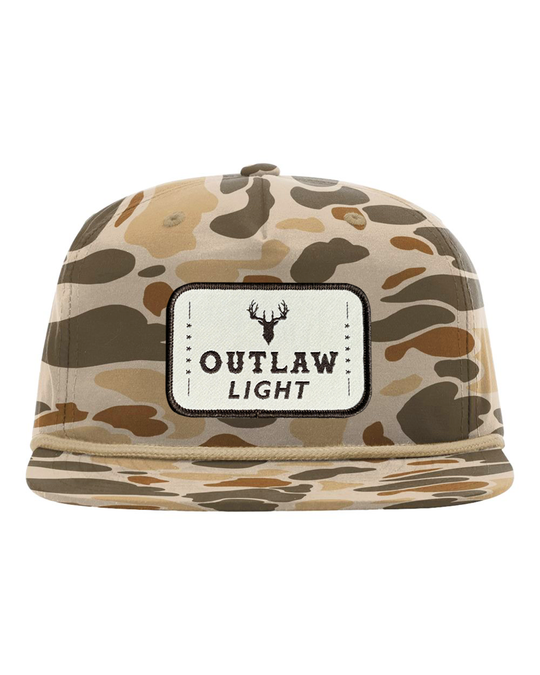 Outlaw Light Patch Rope Hat: Harvest Duck Camo