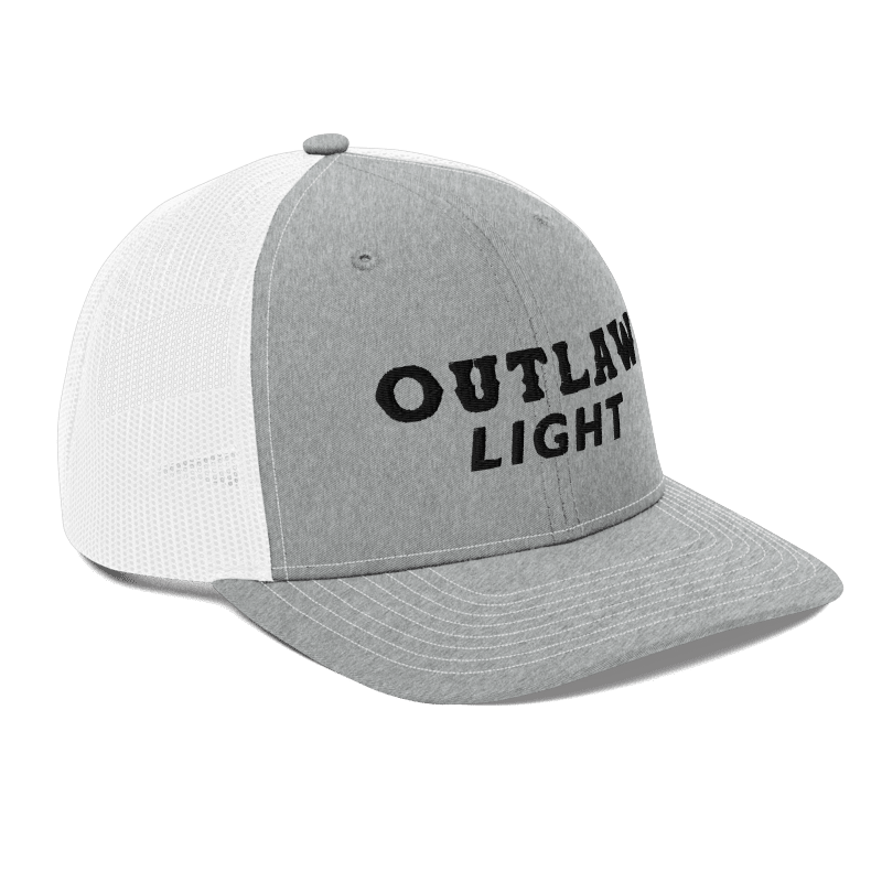 Outlaw Light Trucker Hat Heather Grey/White