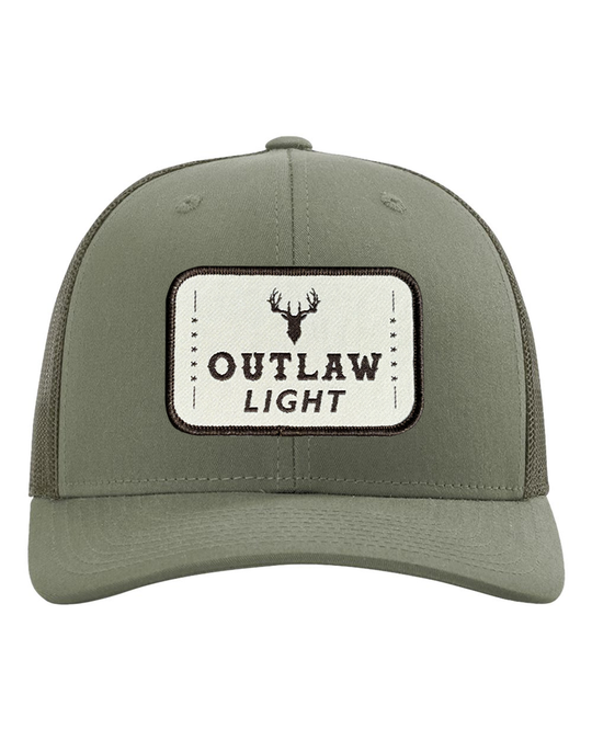 Outlaw Light Patch Trucker Hat: Loden