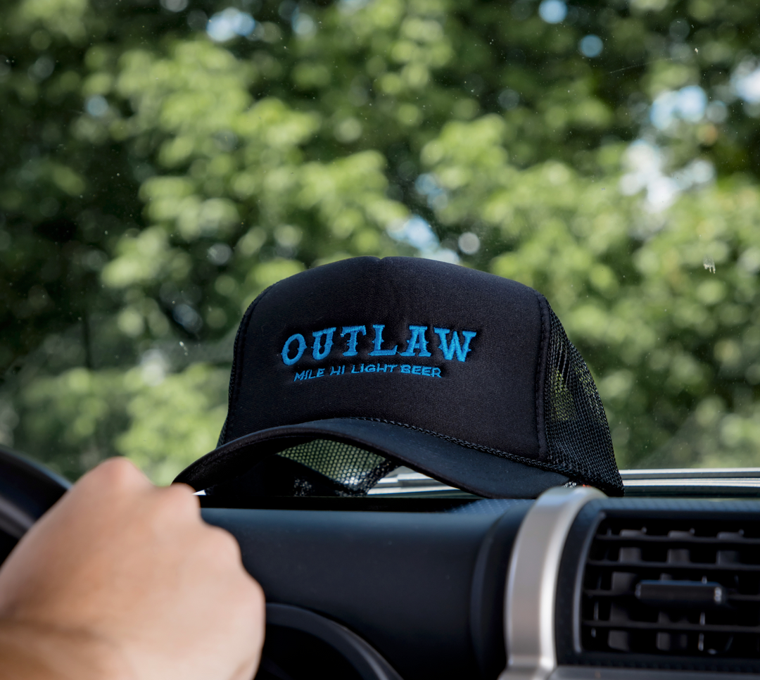 Outlaw Blue Logo Foam Trucker