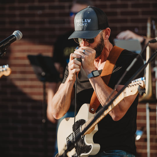 Outlaw Light Trucker Hat: Charcoal/Black